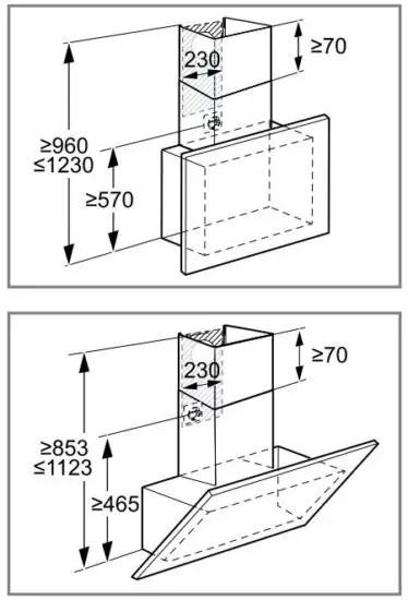 FIG 16 Appliance dimensions