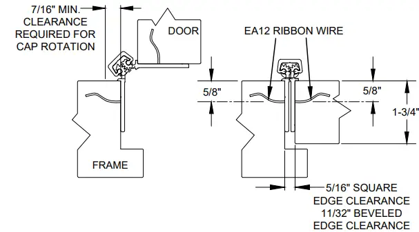 ABH MANUFACTURING INC 4 Inch Removable Electrified Continuous Hinge Section-FIG2