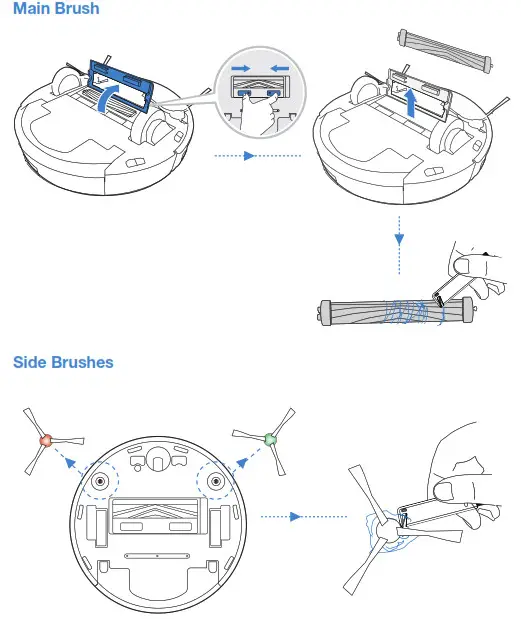 ECOVACS DEEBOT N8 Robocleaner - Main Brush and Side Brushes