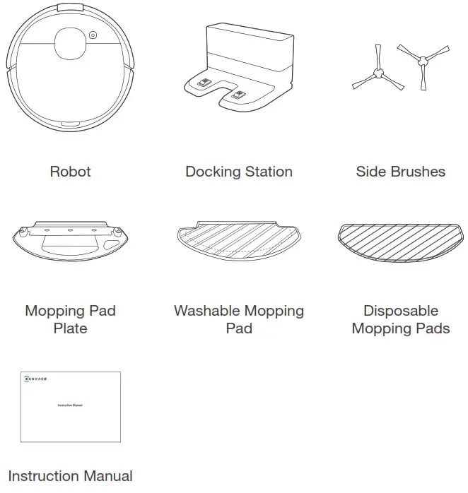 ECOVACS DEEBOT N8 Robocleaner - Package Contents