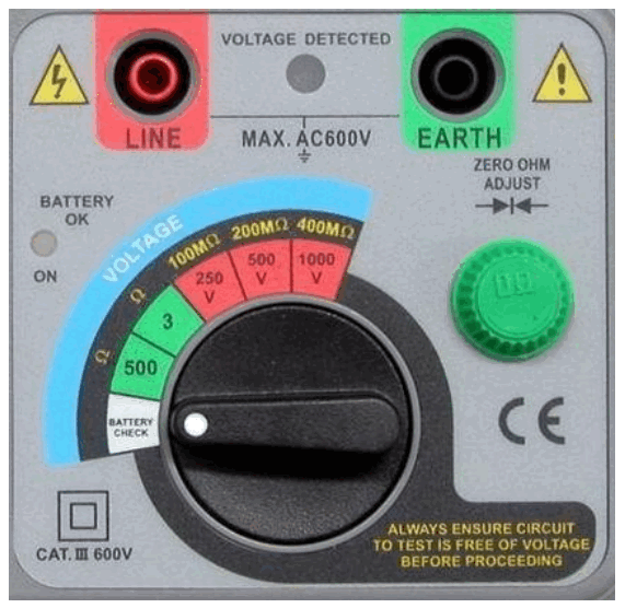 PeakTech 2675 Analog Insulation Tester - FIGURE 2