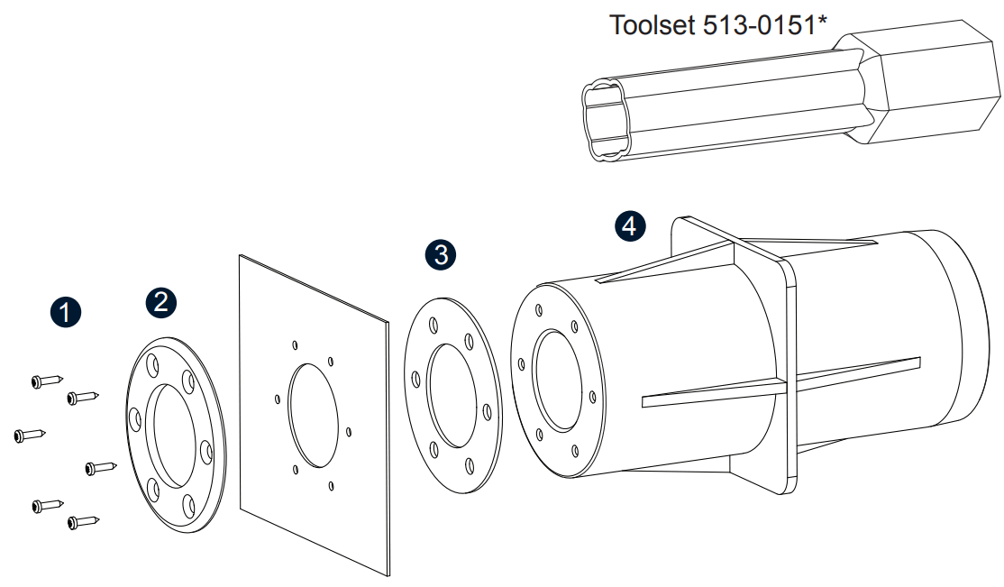 welldana PZA WC S Electric Pool Heater - Screws