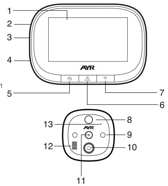 AYR 762 WiFi Digital Door Viewer - Fig 1