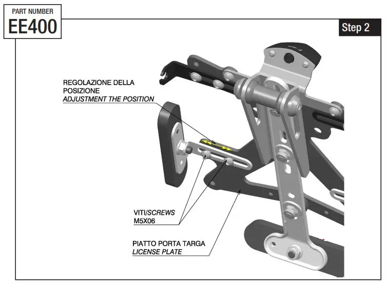 rizoma EE400 Side Reflector Kit - ADJUSTMENT REFLECTOR