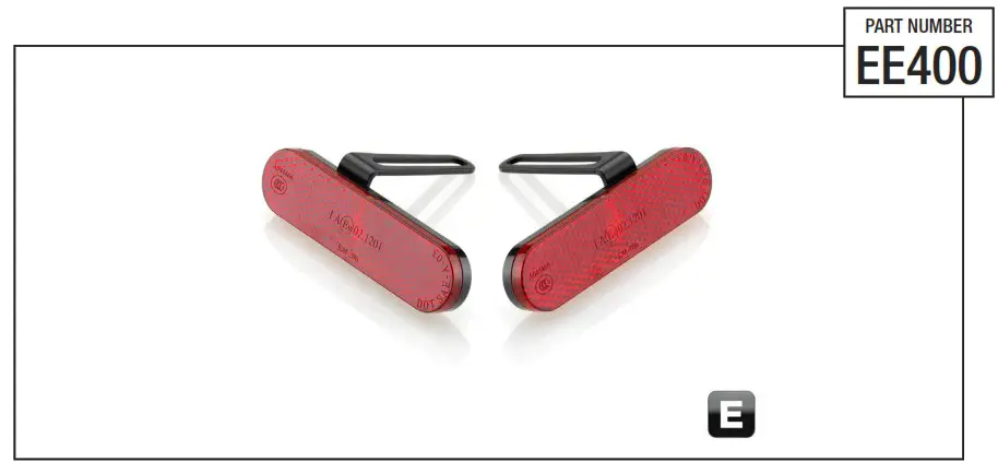 rizoma EE400 Side Reflector Kit - Side reflector kit