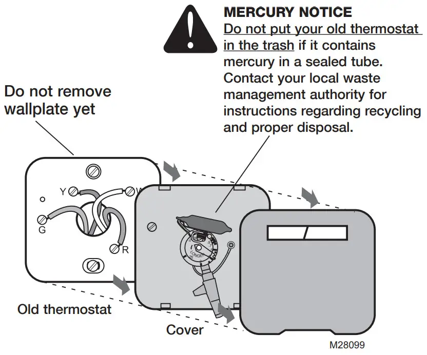 Honeywell RTH2510 RTH2410 - MERCURY NOTICE