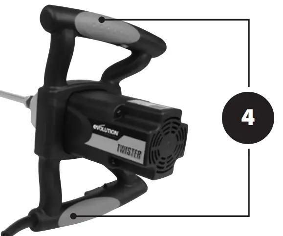 eVOLUTION 013-0003 Power Tools Twister Variable Speed Mixer - figure 2