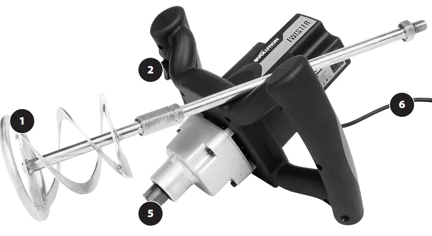 eVOLUTION 013-0003 Power Tools Twister Variable Speed Mixer - figure 3