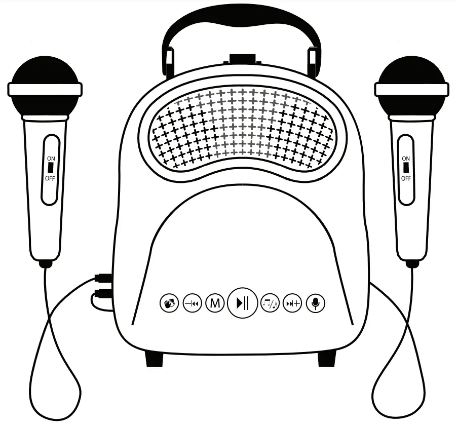 LASER KIDS MIC KKAAST Portable Karaoke Machine