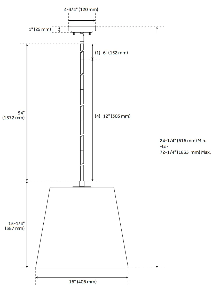 PARK HARBOR 953470 Wegner 3 Light Pendant Light - fig