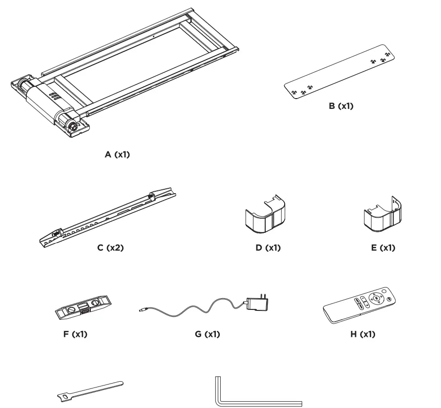 equip 650336 32-75 Inch Motorized TV Swing Mount Bracket 1