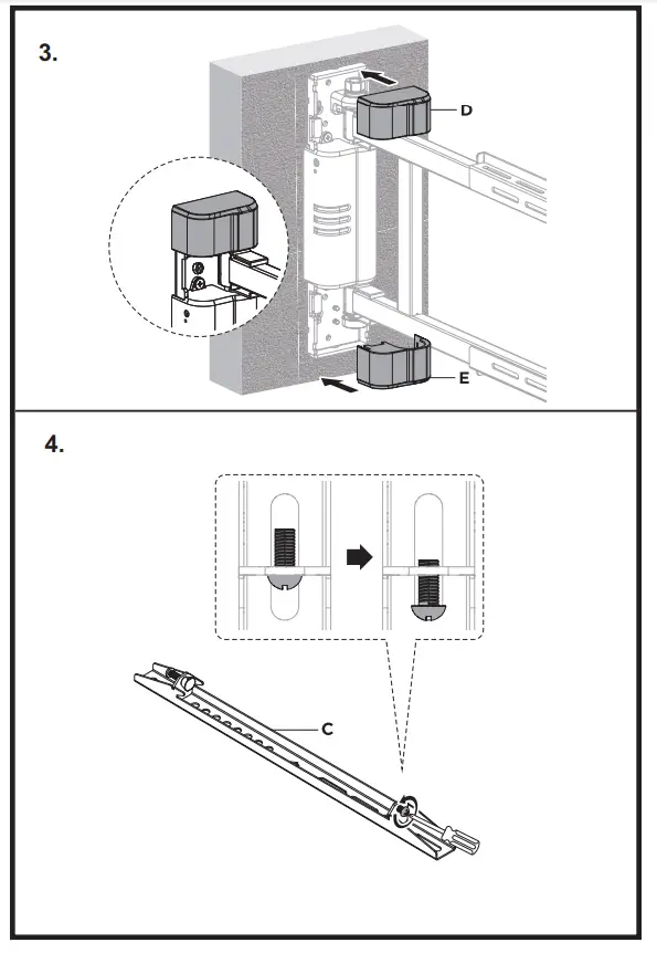 equip 650336 32-75 Inch Motorized TV Swing Mount Bracket 5
