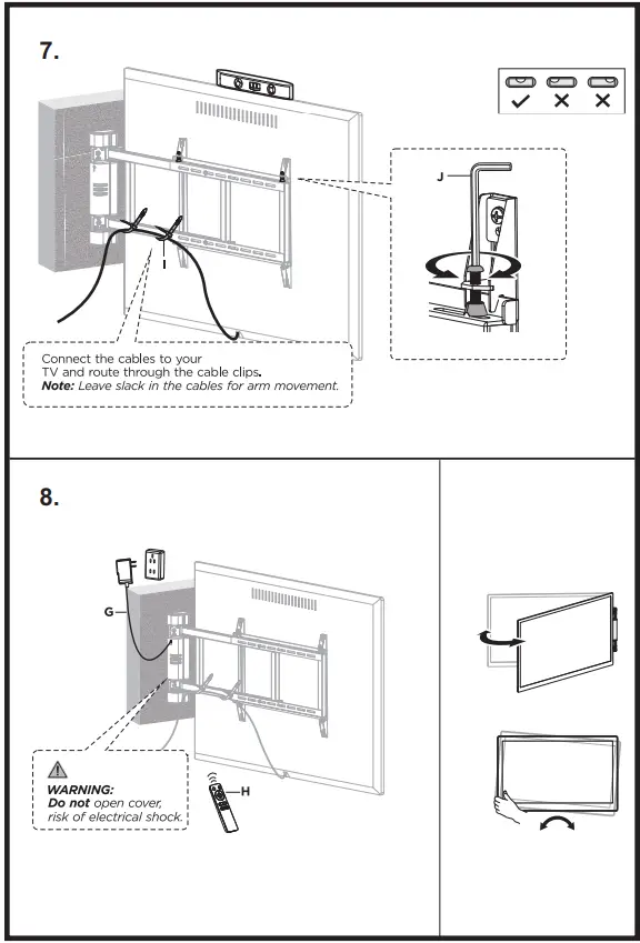 equip 650336 32-75 Inch Motorized TV Swing Mount Bracket 7