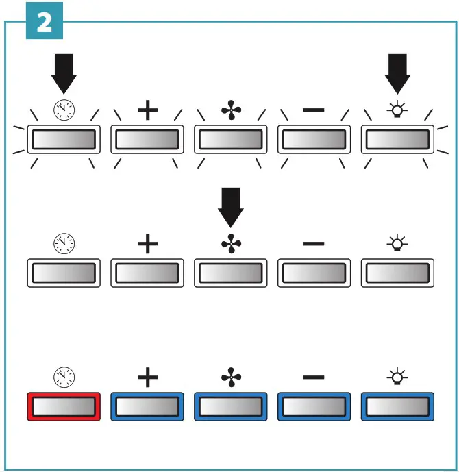 falmec FPVUX36W6SSR 36 Inch Stainless Steel Convertible Chimney Style Wall Mount Hood - SRS SYSTEM SETTING 2