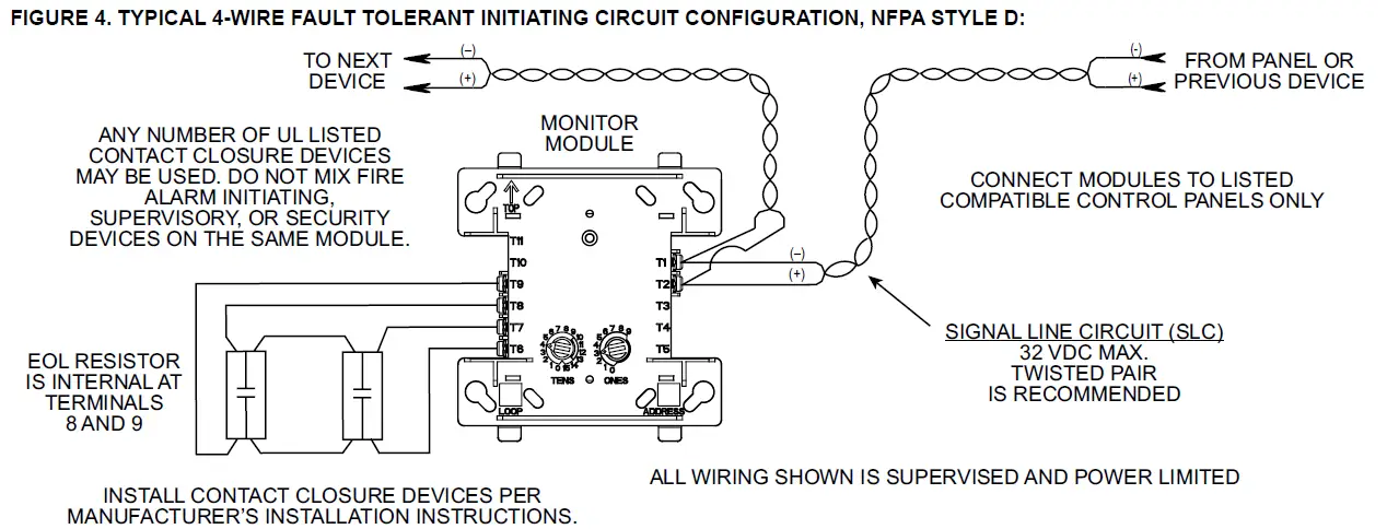 Mircom MIX-M500MAP Monitor Module 4