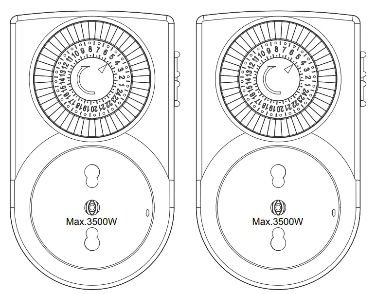 Lexman 84586342 Set Of 2 Mini Mechanical Timer L Type