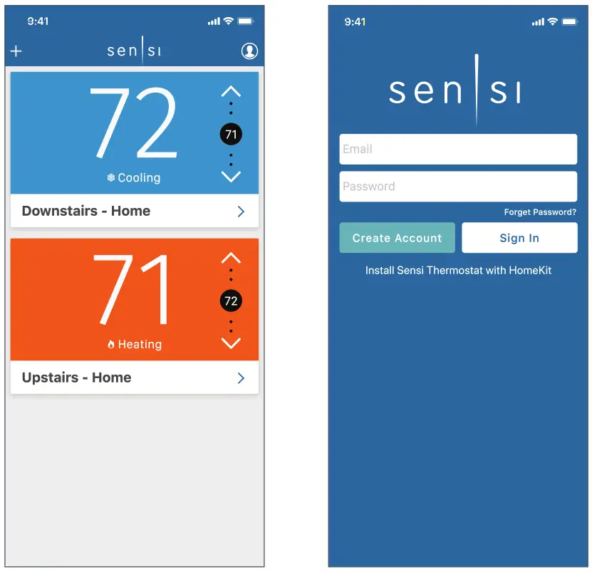 Sensi Smart Thermostat --Forgot password