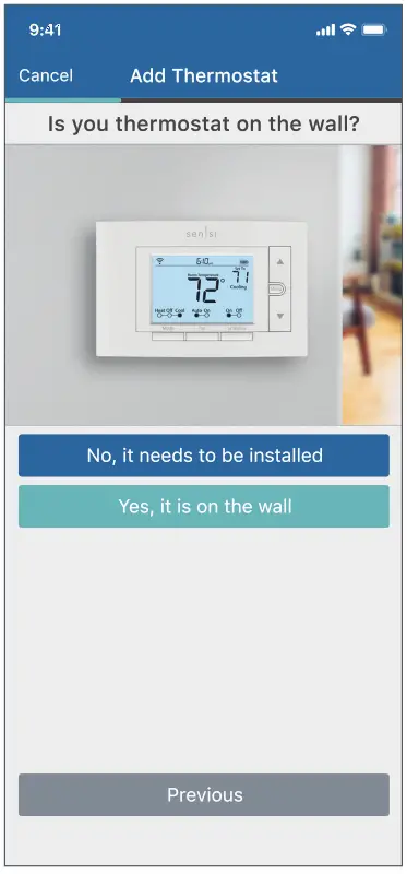 Sensi Smart Thermostat -- Install Path-