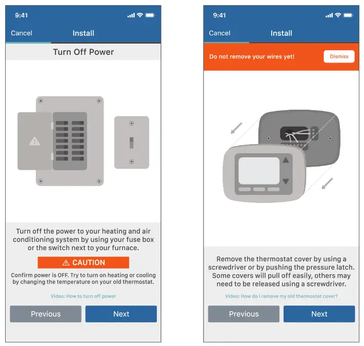 Sensi Smart Thermostat -- Turn Off Power