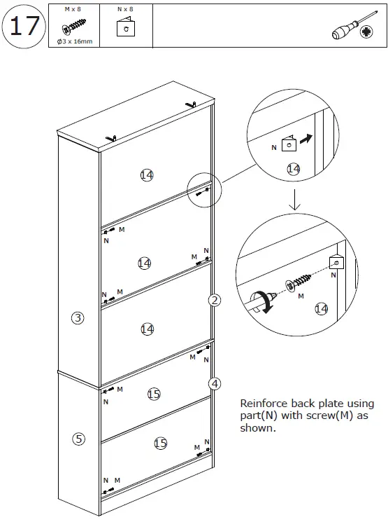 FUFU GAGA LJY-JH0319-01 5 tier Freestanding Utility Storage Cabinet 25