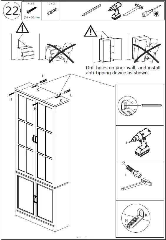 FUFU GAGA LJY-JH0319-01 5 tier Freestanding Utility Storage Cabinet 30