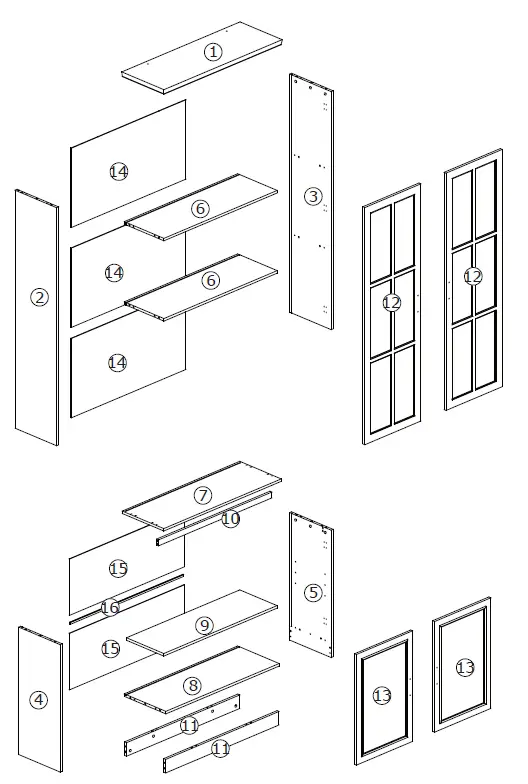 FUFU GAGA LJY-JH0319-01 5 tier Freestanding Utility Storage Cabinet 4