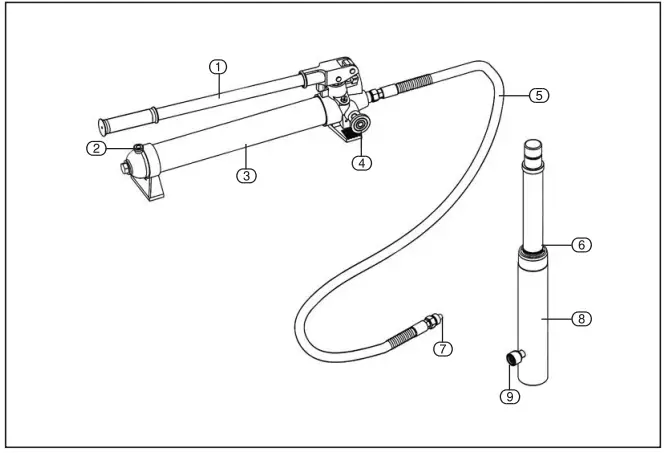 DRAPER 94186 10 Tonne Hydraulic Body Repair Kit-fig2
