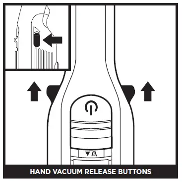HAND VACUUM RELEASE BUTTONS