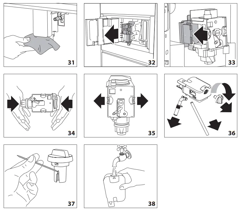 smeg CMS4104S Automatic Built In Coffee Machine - parts 4