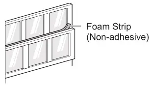 LG Air Conditioner - Cut the non-adhesive foam strip