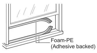 LG Air Conditioner - Cut the window sash seals