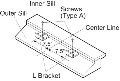 LG Air Conditioner - Install the L bracket behind the inner