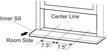 LG Air Conditioner - Open the window and draw a center line
