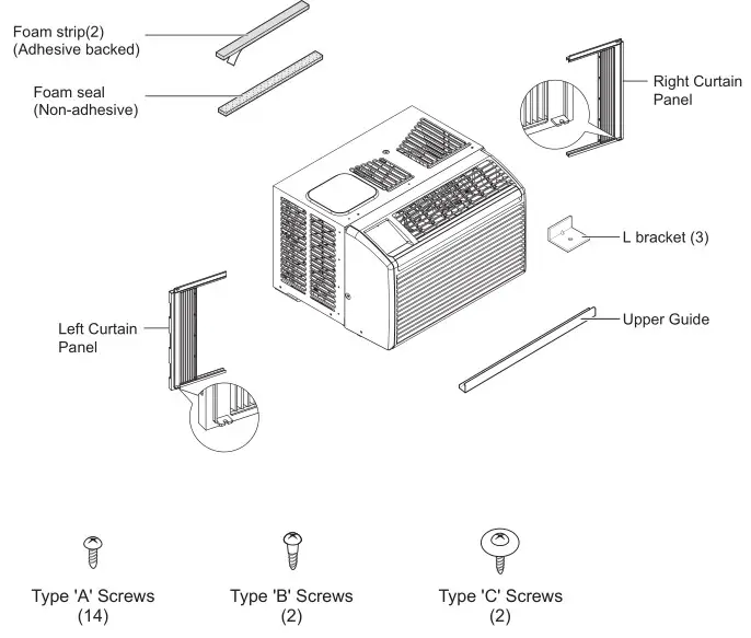 LG Air Conditioner - Parts Included