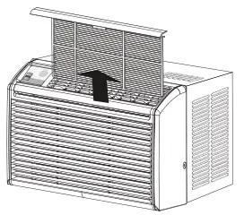 LG Air Conditioner - Remove the air filter