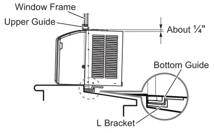 LG Air Conditioner - Set the air conditioner in the window