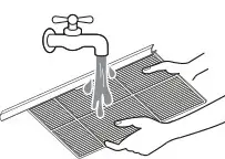 LG Air Conditioner - Wash the filter