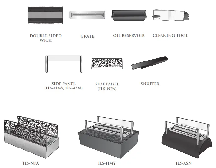 Homedics ILS-HMY illumine Oil Fire Magic - Components