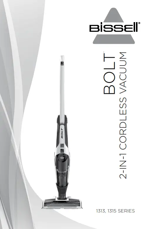 Bissell 1313 1315 Series Bolt Ion 2-in-1 Cordless - cordless