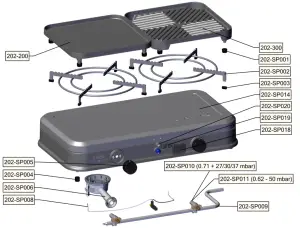 CADAC 202P1 2 Cook 2 Pro Deluxe QR - Spares
