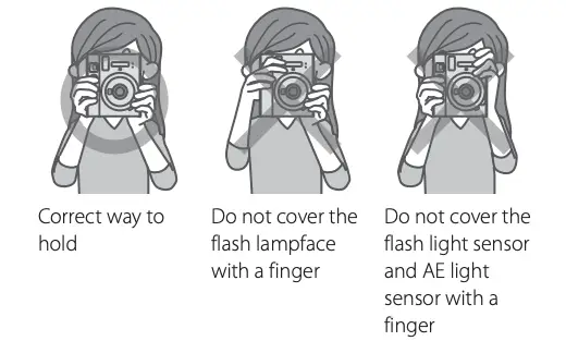 Precautions for Holding the Camera