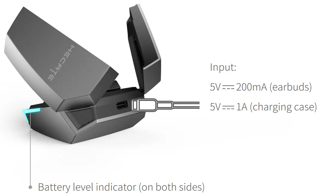 EDIFIER Hecate G 07 True Wireless Gaming Earbuds with Noise Cancellation-Battery