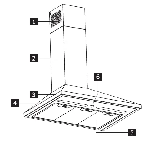 IKEA 103.923.28 RYTMISK Wall Mounted Extractor Hood Stainless Steel 2