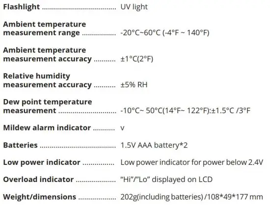 FIG 4 SPECIFICATIONS