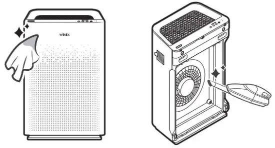 WINIX AZSU350-JWB Air Purifier - Interior