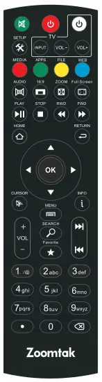 Zoomtak S912 UPRO Media Player - remort