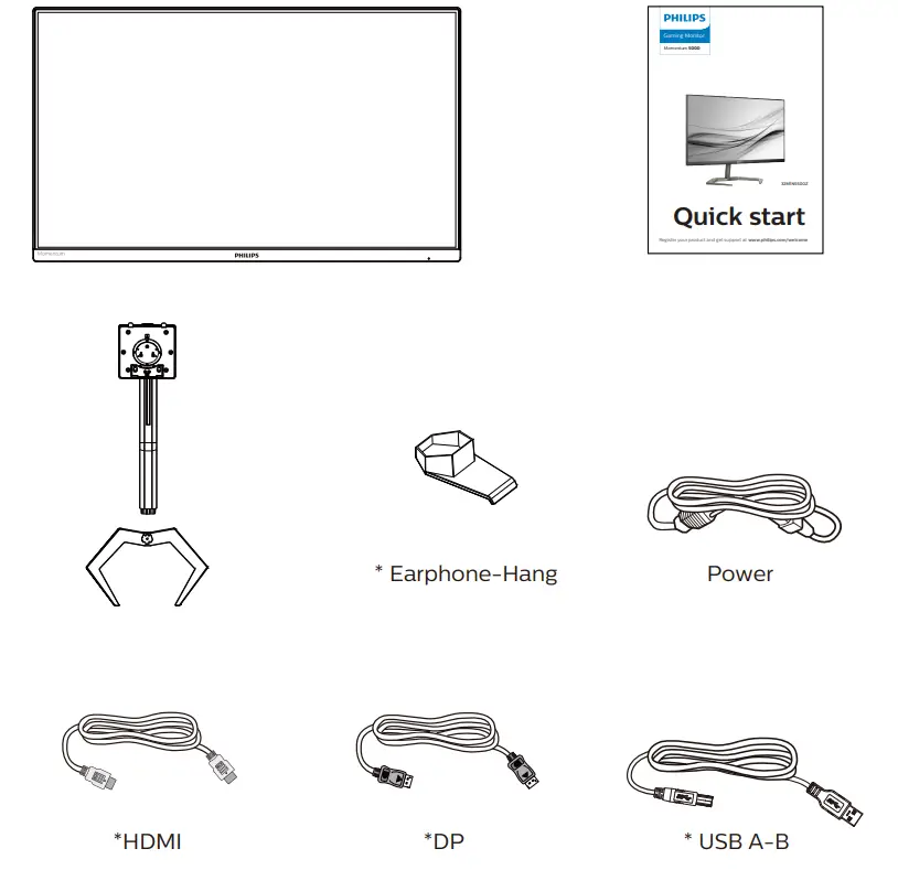 PHILIPS 32M1N5500Z Momentum 5000 Gaming Monitor - Contents