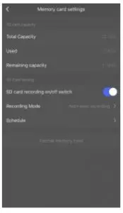 Memory Card Settings