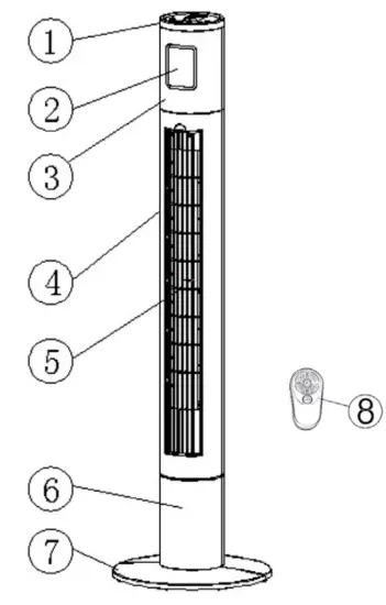Klarstein 10029428 HIGHWIND Tower Fan - 1