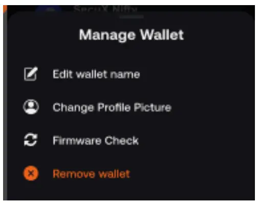 SecuX Nifty Hardware Wallet - Features of Nifty APP